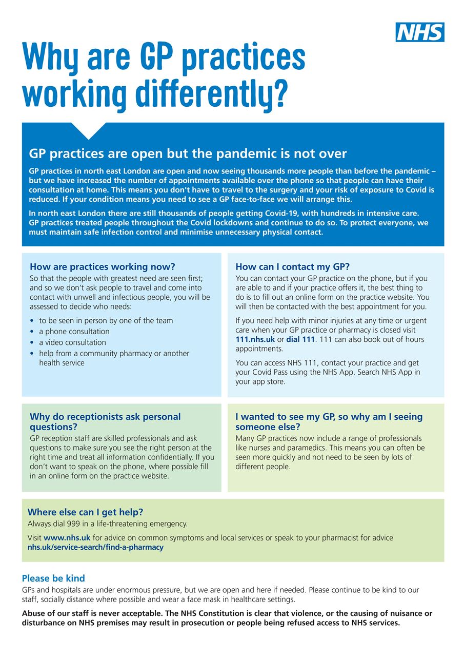 Why are GP Practices working differently?